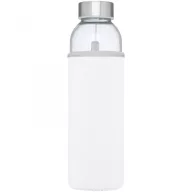   Bidon sport pentru apa, 21MAR1712, 500 ml, 22.1xØ 6.3 cm, Everestus, Sticla, Neopren, Otel, Alb