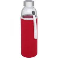   Bidon sport pentru apa, 21MAR1713, 500 ml, 22.1xØ 6.3 cm, Everestus, Sticla, Neopren, Otel, Rosu