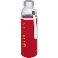   Bidon sport pentru apa, 21MAR1713, 500 ml, 22.1xØ 6.3 cm, Everestus, Sticla, Neopren, Otel, Rosu
