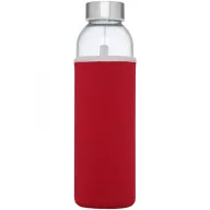   Bidon sport pentru apa, 21MAR1713, 500 ml, 22.1xØ 6.3 cm, Everestus, Sticla, Neopren, Otel, Rosu