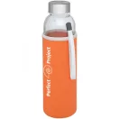 Bidon sport pentru apa, 21MAR1714, 500 ml, 22.1xØ 6.3 cm, Everestus, Sticla, Neopren, Otel, Portocaliu