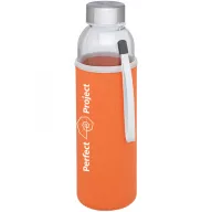   Bidon sport pentru apa, 21MAR1714, 500 ml, 22.1xØ 6.3 cm, Everestus, Sticla, Neopren, Otel, Portocaliu