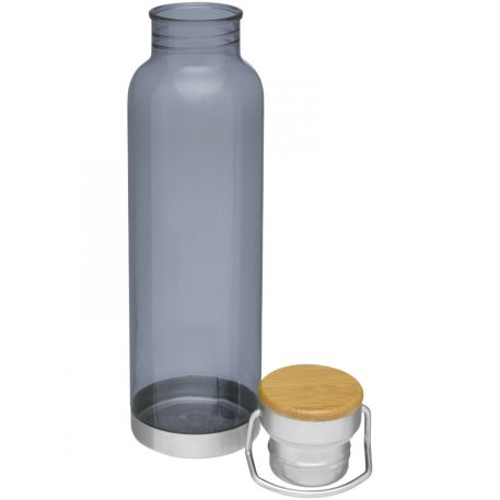 Sticla de apa sport 800 ml, 2401E15044, Everestus, 26.2xØ7.3 cm, Tritan, Bambus, Otel, Negru transparent