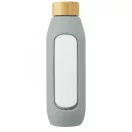 Sticla de apa sport, Everestus, 21OCT0925, 600 ml, 22 x Ø 7 cm, Sticla, Silicon, Gri