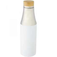   Sticla de apa sport, Everestus, 21OCT0904, 540 ml, 24.7 x Ø 7.2 cm, Otel, Bambus, Alb