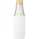 Sticla de apa sport, Everestus, 21OCT0904, 540 ml, 24.7 x Ø 7.2 cm, Otel, Bambus, Alb