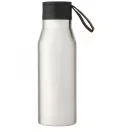 Termos, Everestus, 21OCT1406, 500 ml, 22.9 x Ø 7.4 cm, Otel, Piele ecologica, Argintiu