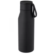   Termos, Everestus, 21OCT1407, 500 ml, 22.9 x Ø 7.4 cm, Otel, Piele ecologica, Negru
