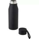 Termos, Everestus, 21OCT1407, 500 ml, 22.9 x Ø 7.4 cm, Otel, Piele ecologica, Negru