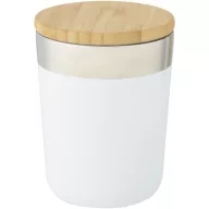   Cana termos, Everestus, 21OCT1403, 300 ml, 8.6 x 11.4 x 8.6 cm, Otel, Bambus, Alb
