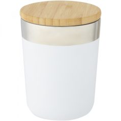   Cana termos, Everestus, 21OCT1403, 300 ml, 8.6 x 11.4 x 8.6 cm, Otel, Bambus, Alb