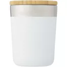 Cana termos, Everestus, 21OCT1403, 300 ml, 8.6 x 11.4 x 8.6 cm, Otel, Bambus, Alb