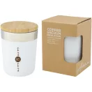 Cana termos, Everestus, 21OCT1403, 300 ml, 8.6 x 11.4 x 8.6 cm, Otel, Bambus, Alb