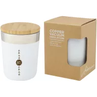   Cana termos, Everestus, 21OCT1403, 300 ml, 8.6 x 11.4 x 8.6 cm, Otel, Bambus, Alb