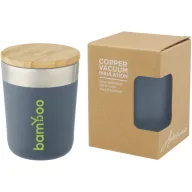   Cana termos, Everestus, 21OCT1404, 300 ml, 8.6 x 11.4 x 8.6 cm, Otel, Bambus, Albastru