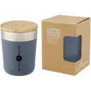 Cana termos, Everestus, 21OCT1404, 300 ml, 8.6 x 11.4 x 8.6 cm, Otel, Bambus, Albastru