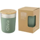 Cana termos, Everestus, 21OCT1405, 300 ml, 8.6 x 11.4 x 8.6 cm, Otel, Bambus, Verde