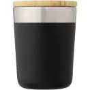 Cana termos, Everestus, 42FEB232423, 300 ml, 11.4x8.6x8.6 cm, Otel, Bambus, Negru