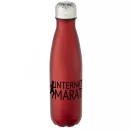 Sticla de apa sport, Everestus, 21OCT0889, 500 ml, 27 x Ø 7 cm, Otel, Rosu