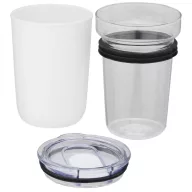   Cana de voiaj, Green Concept, 22FEB1146, 420 ml, 14.2xØ 8.8 cm, Sticla, Alb