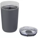 Cana de voiaj, 420 ml, Everestus, 2601E12833, 14.2xØ8.8 cm, Sticla, Plastic, Gri