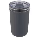 Cana de voiaj, 420 ml, Everestus, 2601E12833, 14.2xØ8.8 cm, Sticla, Plastic, Gri