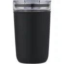 Cana de voiaj, 420 ml, Everestus, 2601E12832, 14.2xØ8.8 cm, Sticla, Plastic, Negru
