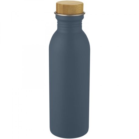 Sticla de apa sport, Green Concept by AleXer, 22FEB1291, 650 ml, 23.2xØ 7 cm, Otel, Bambus, Silicon, Albastru