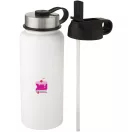 Termos, Everestus, 22FEB1226, 1000 ml, 25.3xØ 11 cm, Otel, Polipropilena, Alb