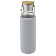   Sticla de apa sport, 660 ml, 2502E15445, Everestus, 26.2 x ⌀7.3 cm, Sticla, Polipropilena, Bambus, Gri