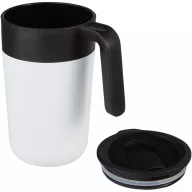   Cana termos, Everestus, 42FEB232446, 400 ml, 12.1x8.5x14 cm, Polipropilena, Otel, Alb