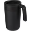 Cana de voiaj, 400 ml, Everestus, 2601E13035, 12.1x14x8.5 cm, Polipropilena, Otel, Negru