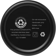  Sticla termos 500 ml, Everestus, 2601E13285, 26.4xØ7.05 cm, Otel, Negru