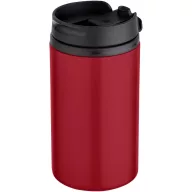   Cana de voiaj, Everestus, 2610E18492, 250 ml, 14.5x7.3 cm, Otel inoxidabil, Polipropilena, Rosu