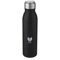  Sticla de apa 720 ml, Everestus, 2601E12929, 6.8x24.9x6.8xØ6.8 cm, Otel, Polipropilena, Negru