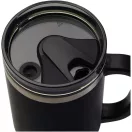 Cana de voiaj, Everestus, 2610E18488, 1200 ml, 13.8x26.1x10xØ10 cm, Plastic, Otel inoxidabil, Negru