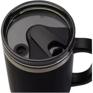   Cana de voiaj, Everestus, 2610E18488, 1200 ml, 13.8x26.1x10xØ10 cm, Plastic, Otel inoxidabil, Negru