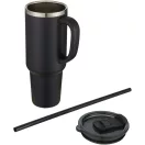Cana termos 1200 ml, Everestus, 2601E13239, 14x26.5x7.5xØ10 cm, Otel, Negru