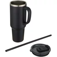   Cana termos 1200 ml, Everestus, 2601E13239, 14x26.5x7.5xØ10 cm, Otel, Negru