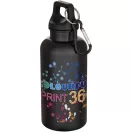 Sticla de apa, Everestus, 2610E18366, 400 ml, Cu carabina, 6.7x18.3x6.7xØ6 cm, Plastic, Otel inoxidabil, Negru