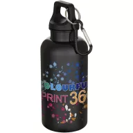   Sticla de apa, Everestus, 2610E18366, 400 ml, Cu carabina, 6.7x18.3x6.7xØ6 cm, Plastic, Otel inoxidabil, Negru