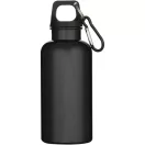 Sticla de apa, Everestus, 2610E18366, 400 ml, Cu carabina, 6.7x18.3x6.7xØ6 cm, Plastic, Otel inoxidabil, Negru