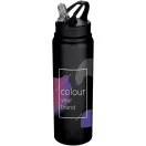 Sticla de apa 800 ml, Everestus, 2601E12913, 7.3x25.4x7.3xØ7.3 cm, Otel, Negru