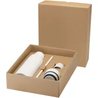   Sticla de apa, Everestus, 2610E18325, 650 ml, Cu maner, 7.5x25.2x7.5 cm, Otel inoxidabil, Polipropilena, Alb