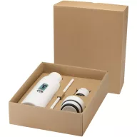   Sticla de apa, Everestus, 2610E18325, 650 ml, Cu maner, 7.5x25.2x7.5 cm, Otel inoxidabil, Polipropilena, Alb