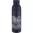 Set sticla termos cu 3 capace, 650 ml, Everestus, 2601E12934, 7.5x25.2x7.5 cm, Otel, Albastru Navy