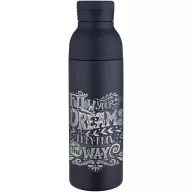   Set sticla termos cu 3 capace, 650 ml, Everestus, 2601E12934, 7.5x25.2x7.5 cm, Otel, Albastru Navy