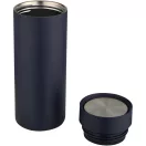 Set sticla termos cu 3 capace, 650 ml, Everestus, 2601E12934, 7.5x25.2x7.5 cm, Otel, Albastru Navy