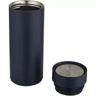   Set sticla termos cu 3 capace, 650 ml, Everestus, 2601E12934, 7.5x25.2x7.5 cm, Otel, Albastru Navy
