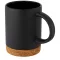 Cana, Everestus, 22FEB1132, 425 ml, 11.4xØ 8.5 cm, Ceramica, Pluta, Negru
